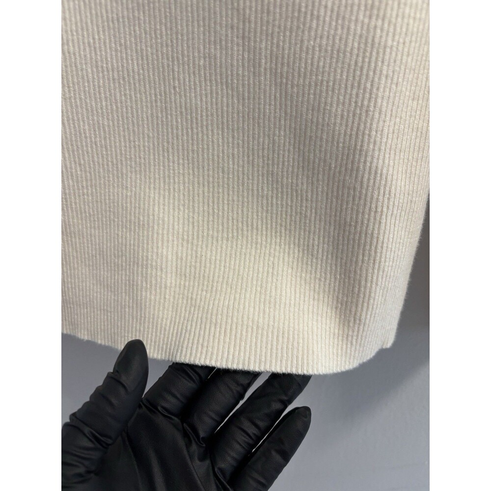 Lauren Ralph Lauren Ivory Ribbed Knit Turtleneck Sweater Top Womens XL Cotton - Picture 12 of 12